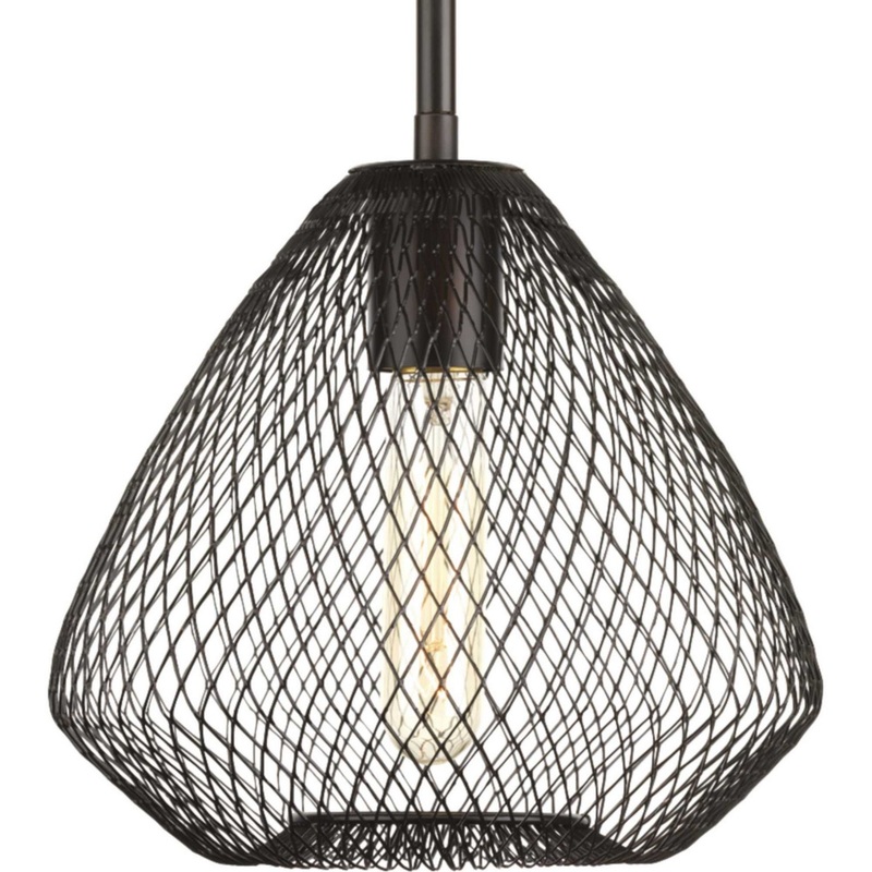 Mesh One Light Mini Pendant in Antique Bronze