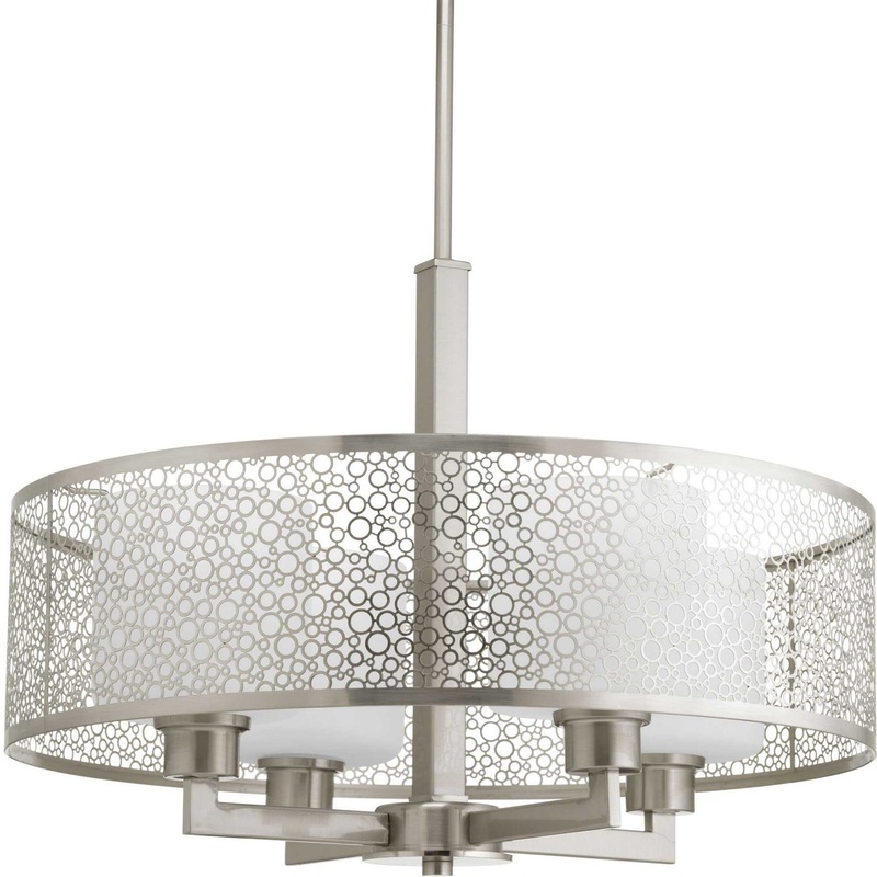 Mingle Four Light Pendant in Brushed Nickel