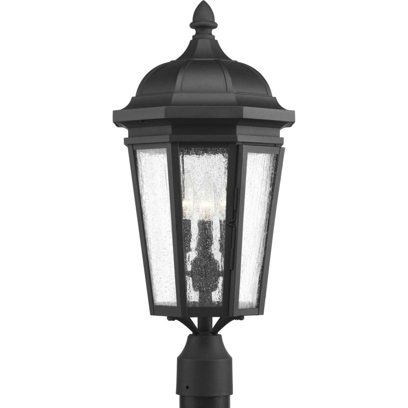 Verdae Three Light Post Lantern in Black