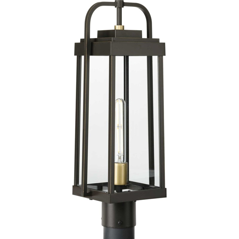 Walcott One Light Post Lantern in Antique Bronze