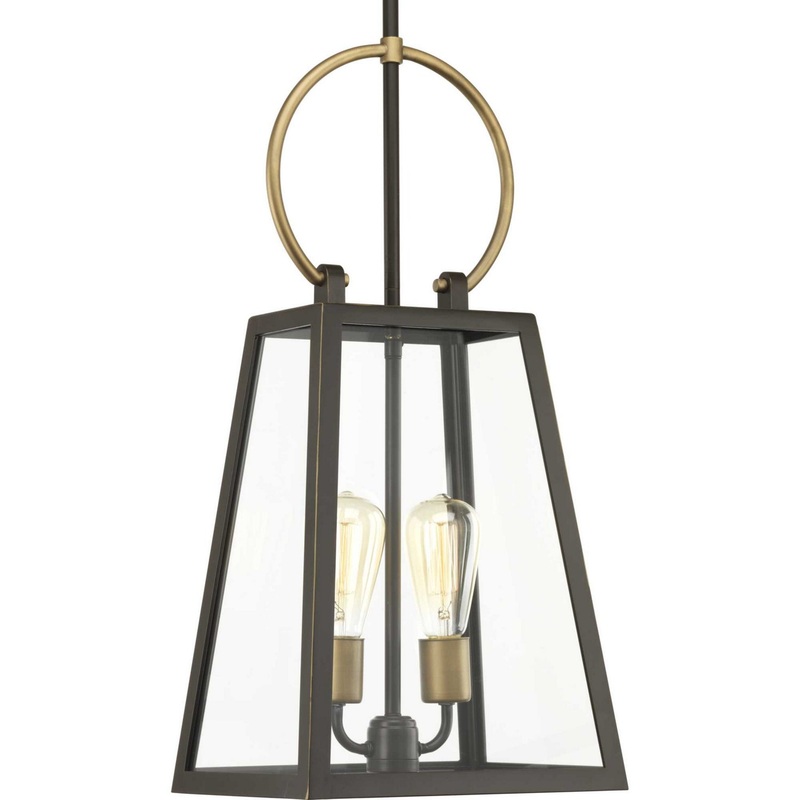 Barnett Two Light Hanging Lantern in Antique Bronze