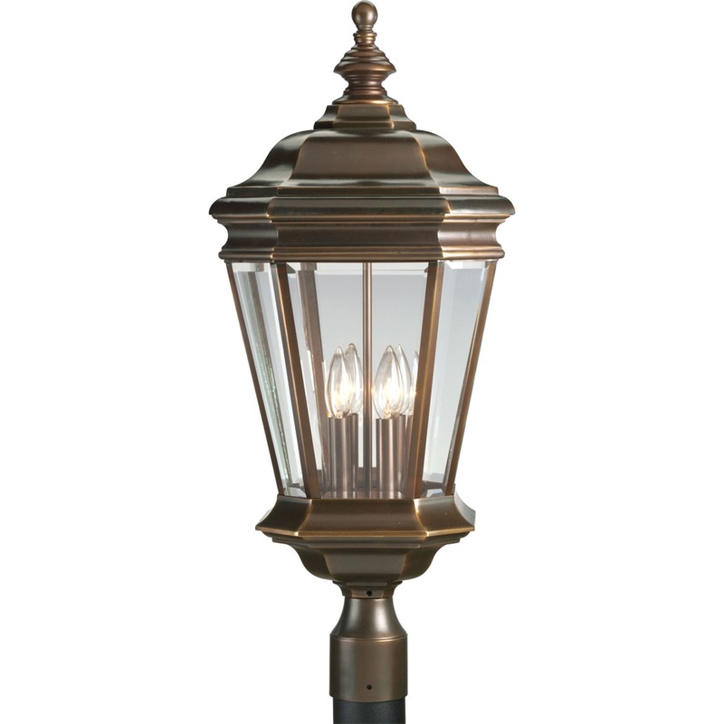 Crawford Four Light Post Lantern in Oil Rubbed Bronze