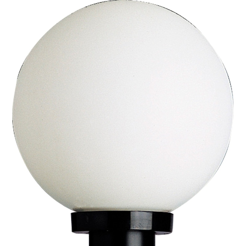 Globe One Light Post Lantern in Black
