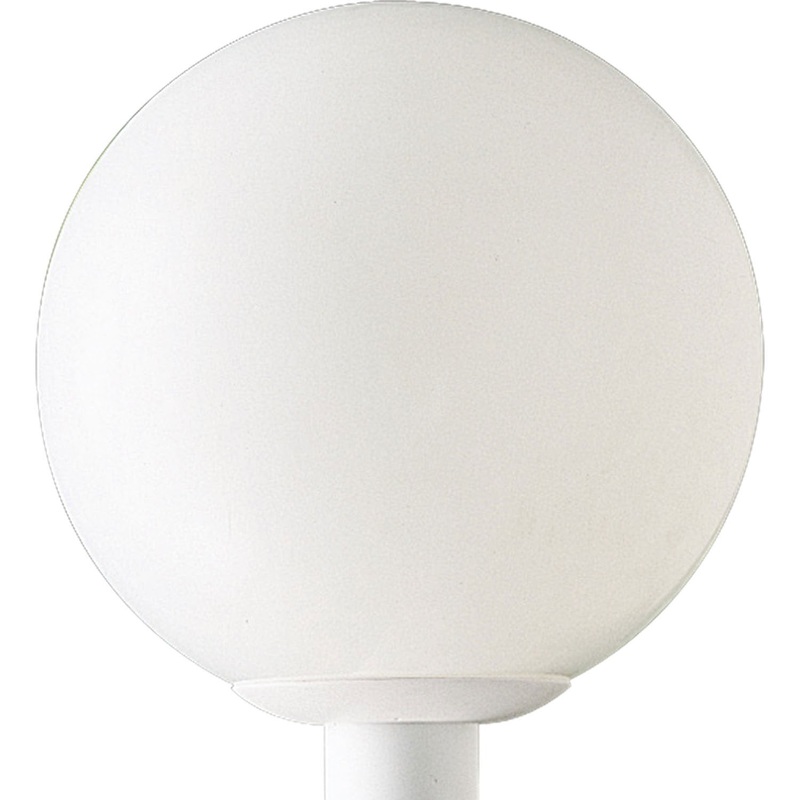 Globe One Light Post Lantern in White