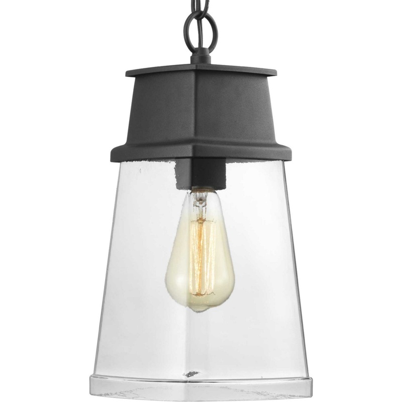 Greene Ridge One Light Hanging Lantern in Textured Black