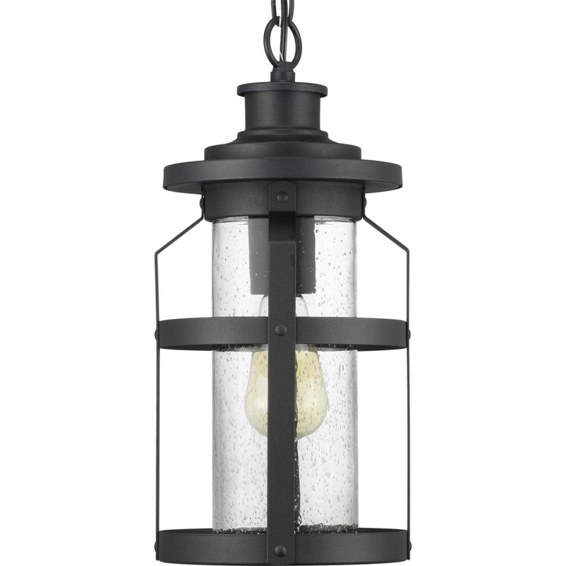 Haslett One Light Hanging Lantern in Black