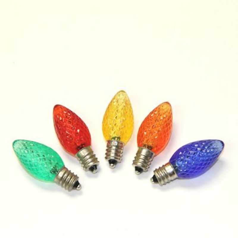 LED C7 Bulb, E12 candelabra base, 130V, .58W, UL