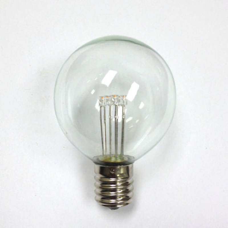 Led G40 Glass Warm White 5 Leds E17 130V Nickel Base 06W