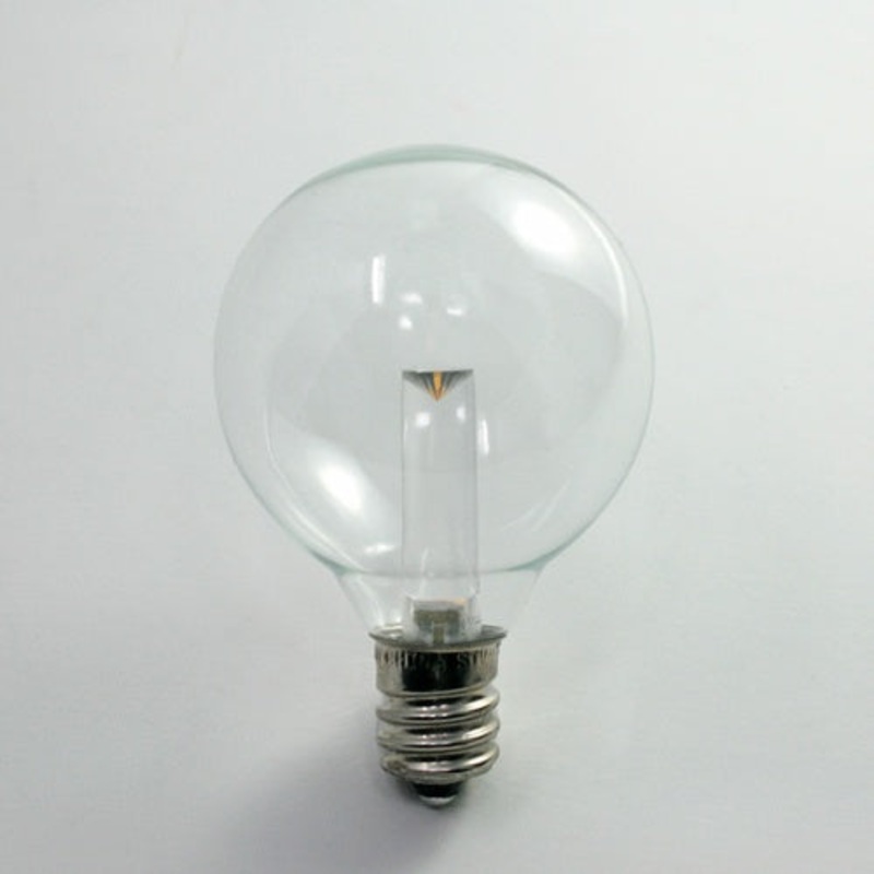 Led G50 Bulb E12 Base 120V 1 Smd Led 08W Warm White Plastic Smooth Dimmable