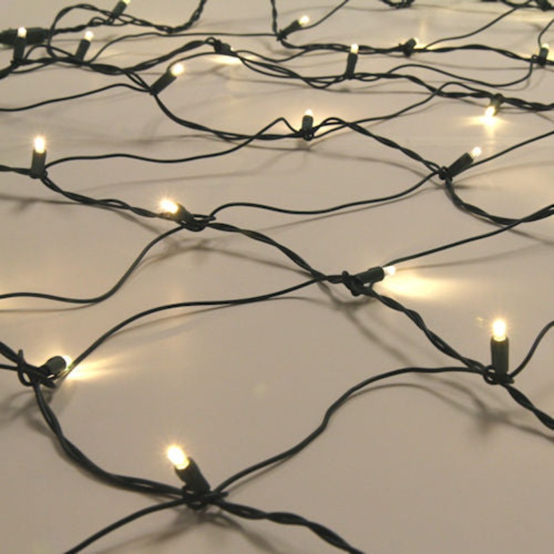 LED Net Lights (Polka-Dot Style) - Green Wire - Pack of 1 or 12 String