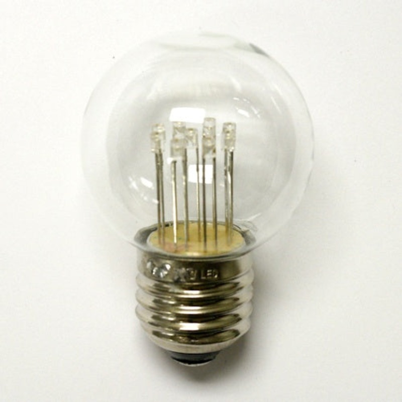 Led S14/G50 Bulbs 08W (Glass) Medium Base (E27) 9 Leds Standard