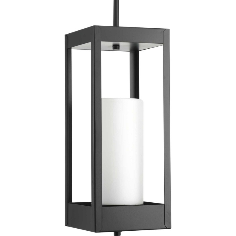Patewood One Light Hanging Lantern in Black
