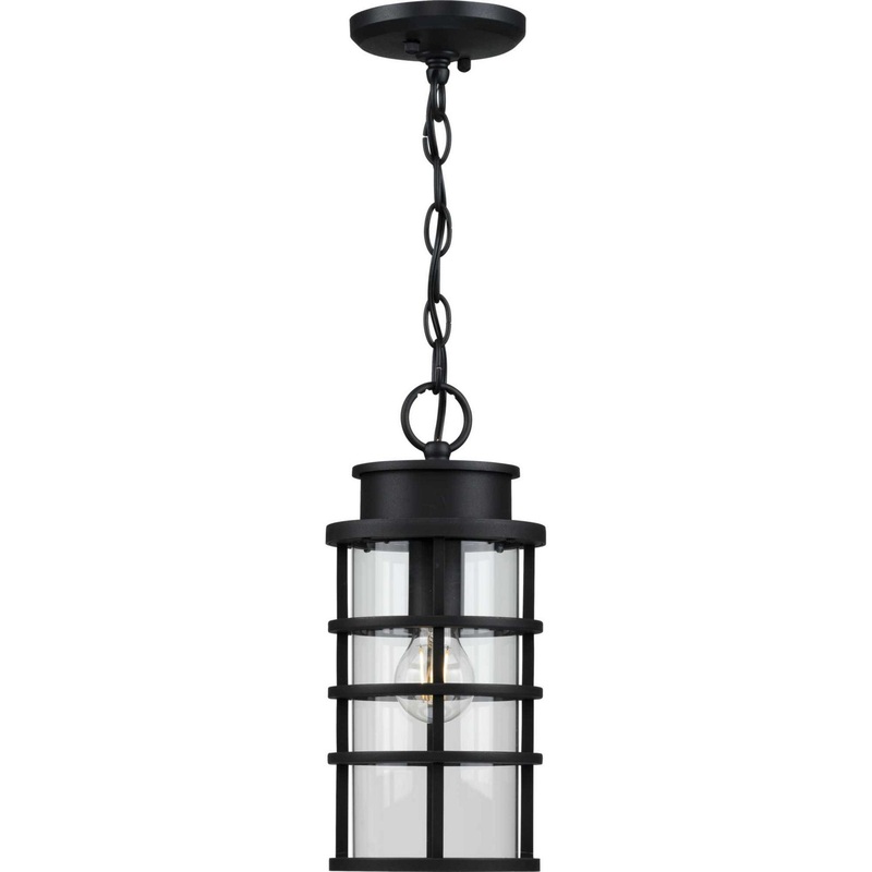 Port Royal One Light Hanging Lantern in Black
