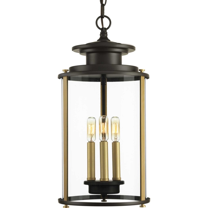 Squire Three Light Hanging Lantern in Antique Bronze