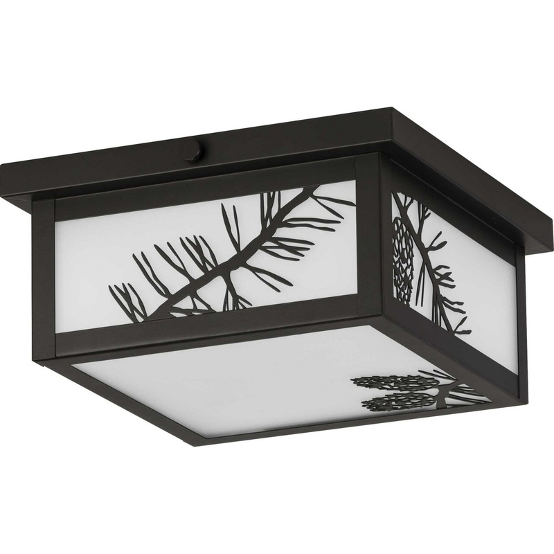 Torrey Two Light Outdoor Flush Mount in Antique Bronze