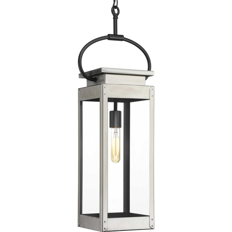 Union Square One Light Hanging Lantern in Stainless Steel