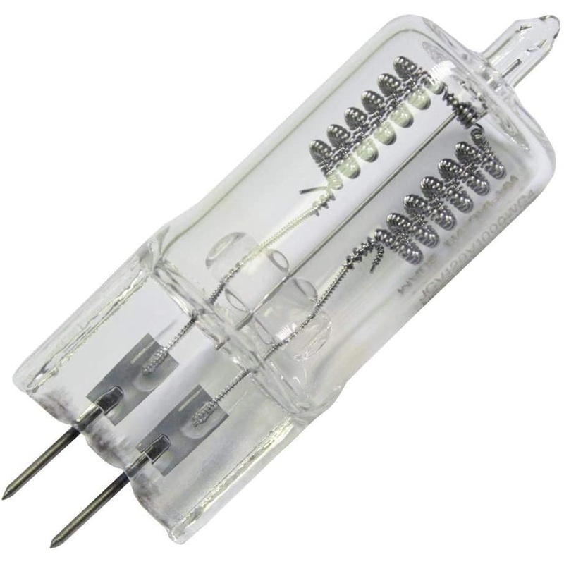 Ushio 1001822-1,000 Watt Halogen Light Bulb - T4 - GX6.35 Base - Clear - 100 Life Hours - 27,000 Lumens - 120 Volt (10 Pack)