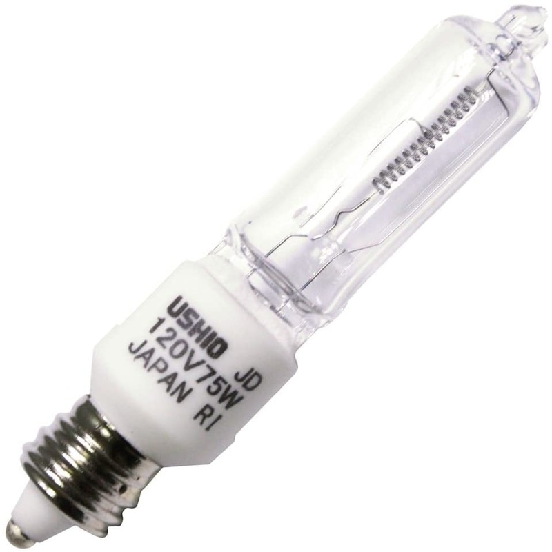 Ushio 1003089 - JD120V-75W/E11 Screw Base Single Ended Halogen Light Bulb (10 Pack)