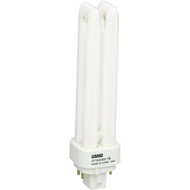 Ushio BC2942 3000143 - CF18DE/835 Double Tube 4 Pin Base Compact Fluorescent Light Bulb (50 Pack)