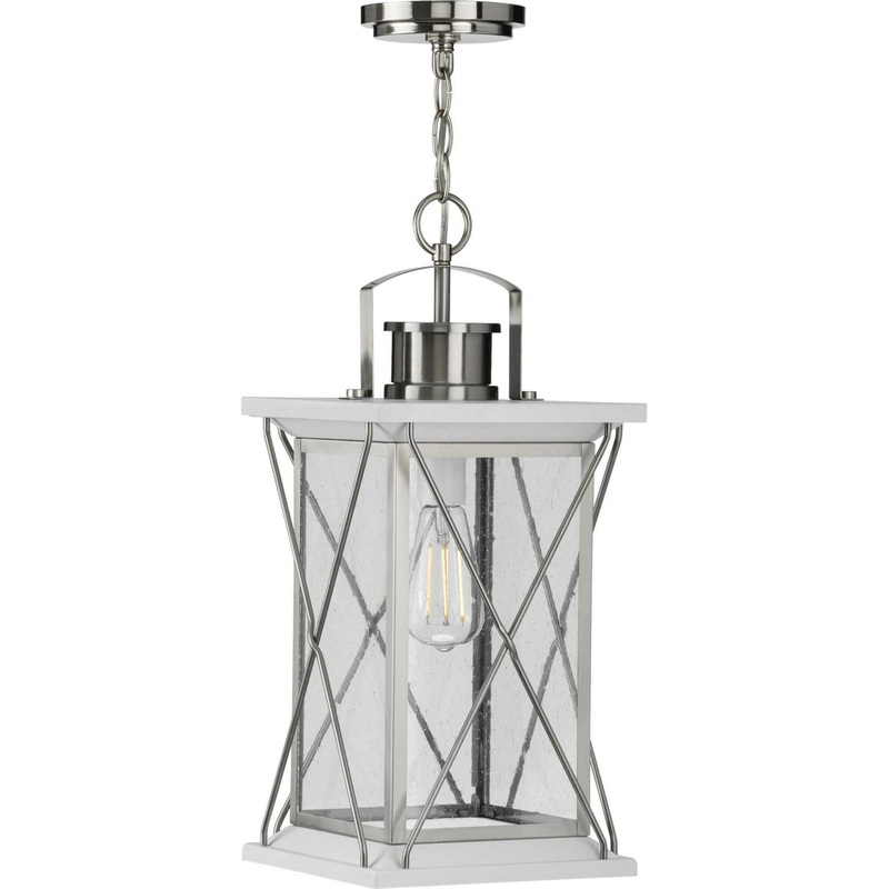 Barlowe One Light Hanging Lantern in Stainless Steel