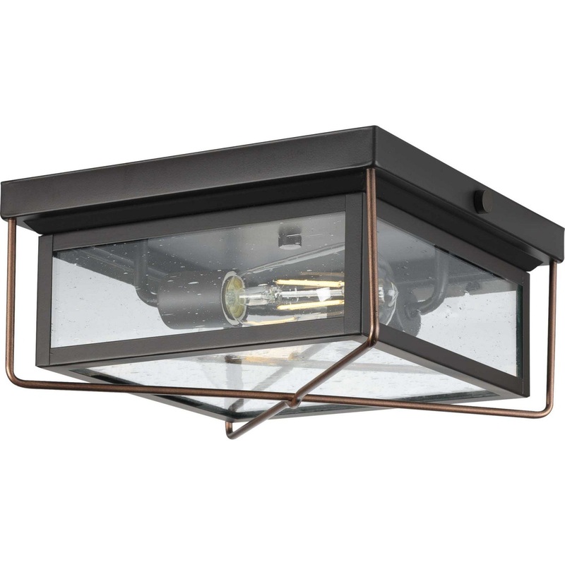 Barlowe Two Light Flush Mount in Antique Bronze