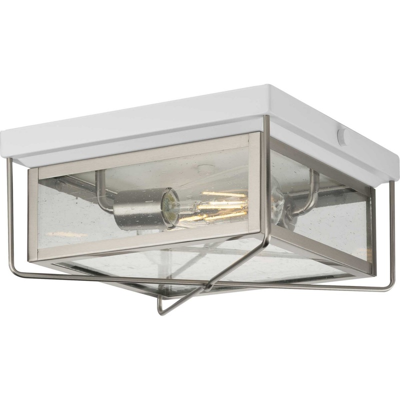 Barlowe Two Light Flush Mount in Stainless Steel