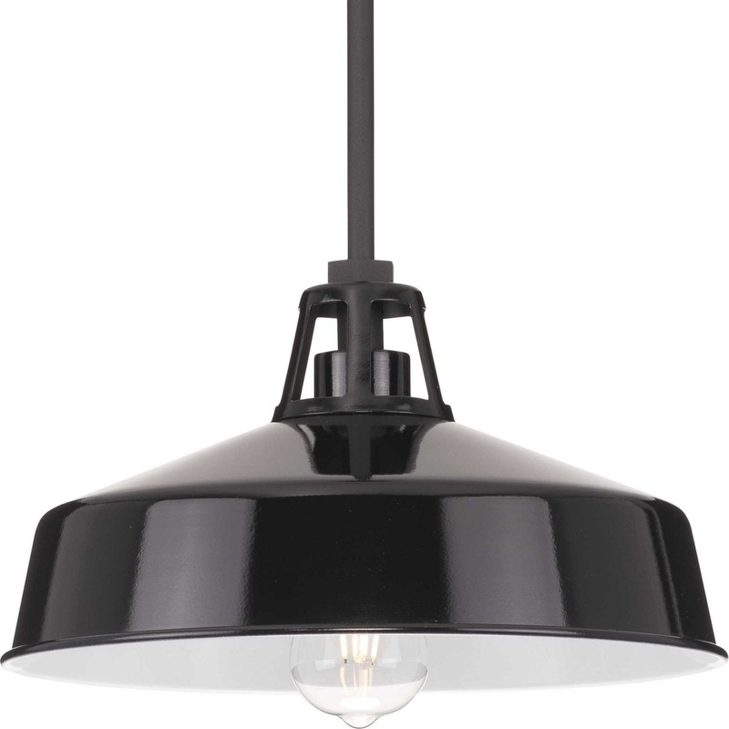 Cedar Springs One Light Outdoor Pendant in Black