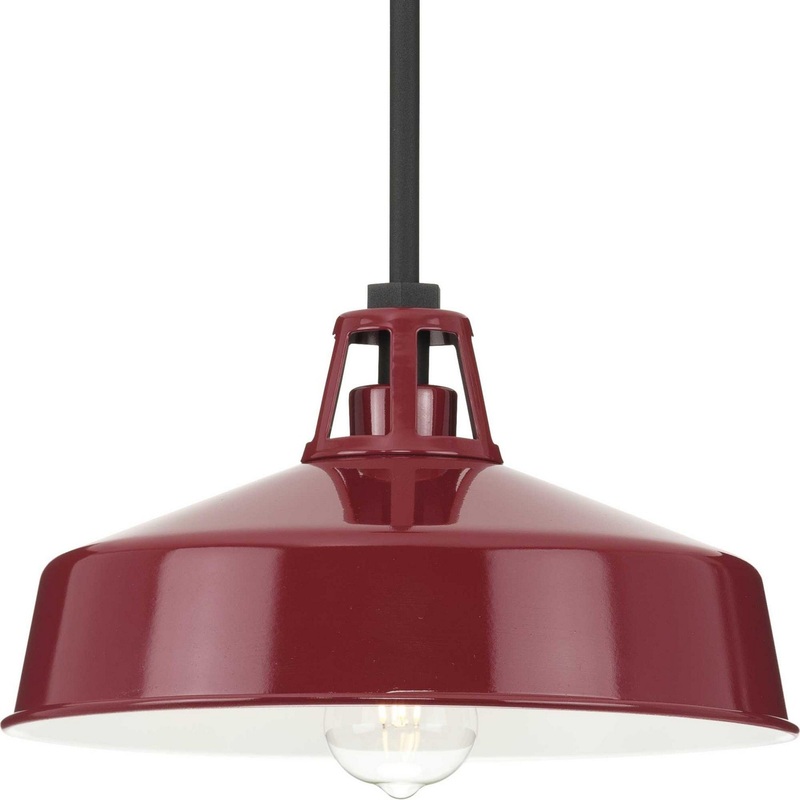 Cedar Springs One Light Outdoor Pendant in Red