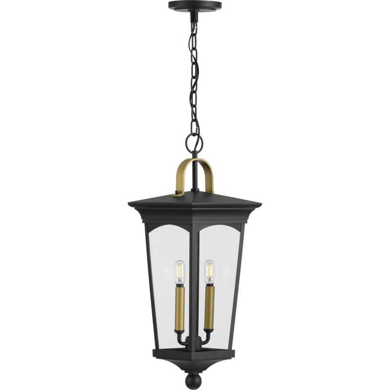 Chatsworth Two Light Hanging Lantern in Black