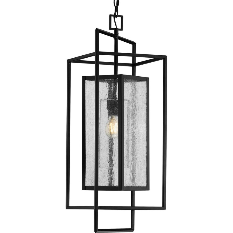 Navarre One Light Hanging Lantern in Matte Black