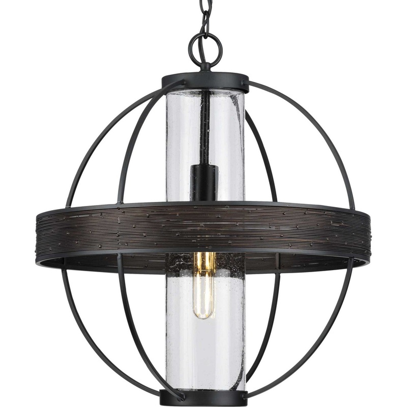 Terrace One Light Outdoor Pendant in Matte Black