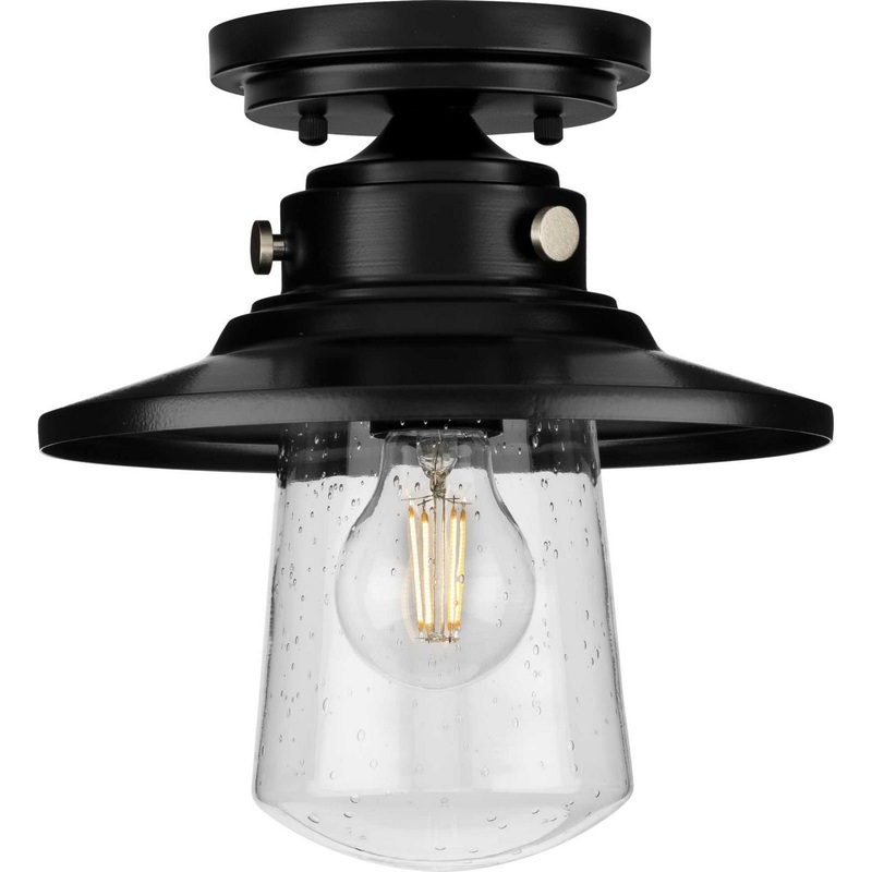 Tremont One Light Semi-Flush Mount in Matte Black