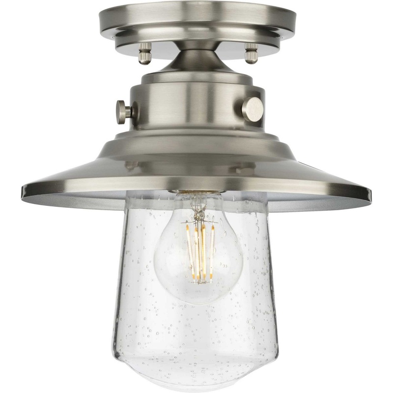 Tremont One Light Semi-Flush Mount in Stainless Steel