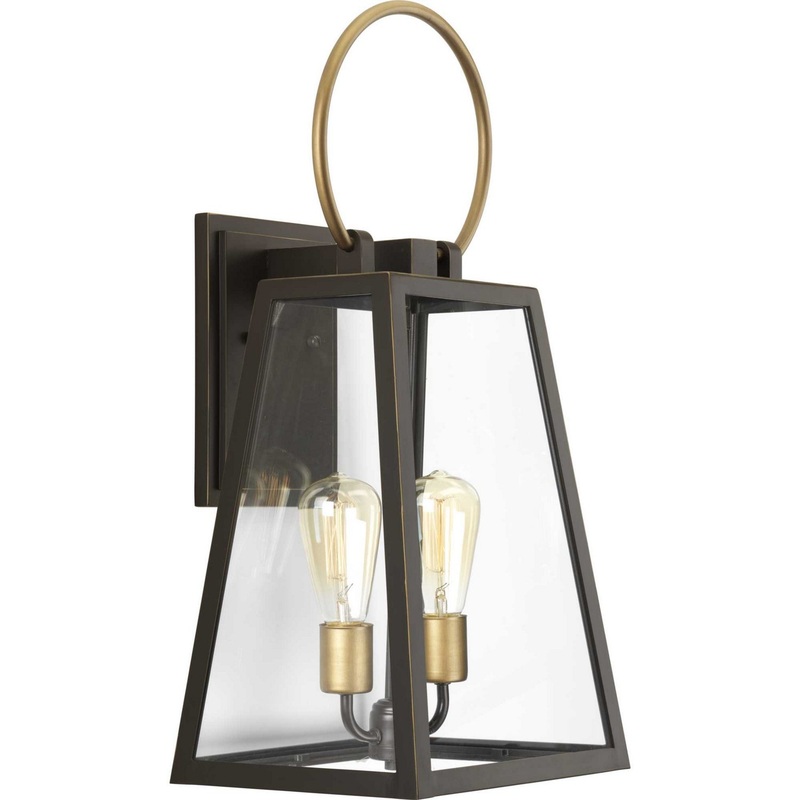 Barnett Two Light Wall Lantern in Antique Bronze