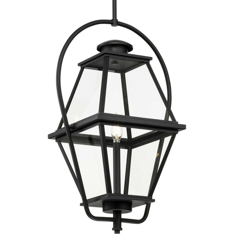 Bradshaw One Light Outdoor Hanging Lantern in Black
