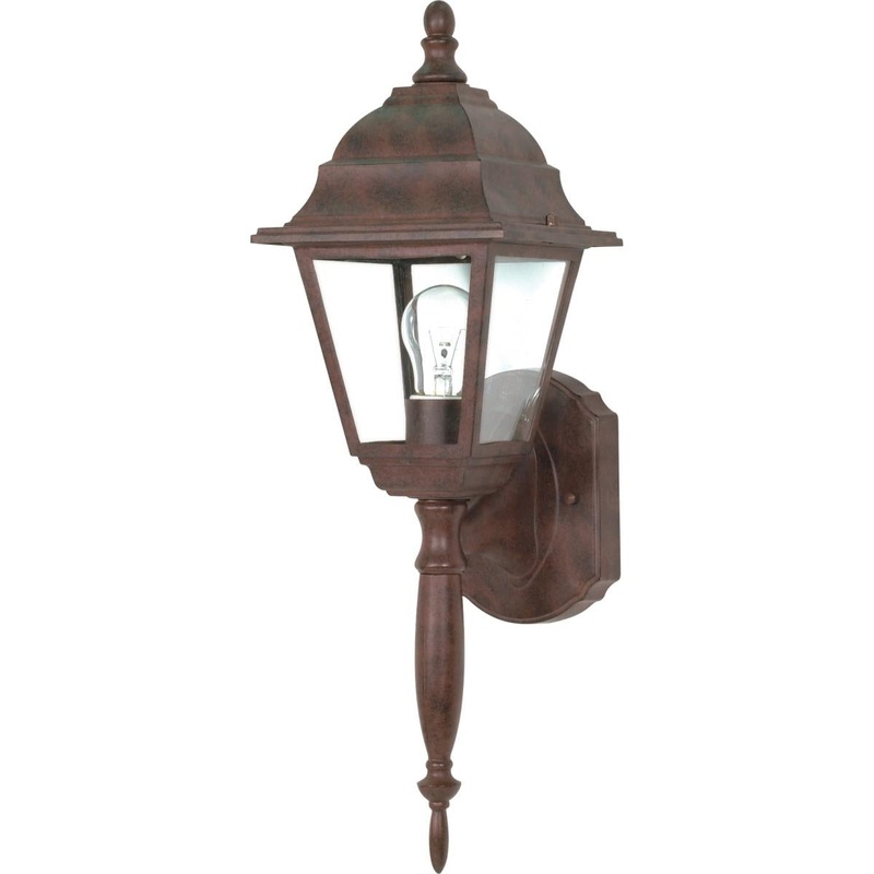 Briton - 1 Light 18" Wall Lantern with Clear Seeded Glass - Old Bronze Finish