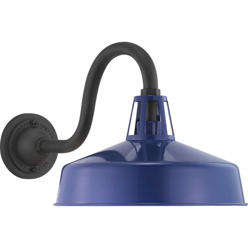 Cedar Springs One Light Wall Lantern in Navy