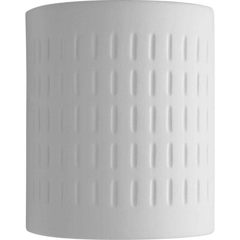 Ceramic Sconce One Light Wall Lantern in White