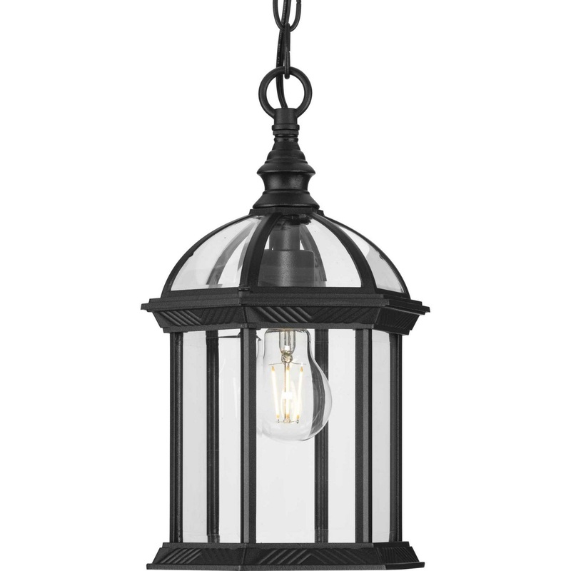 Dillard One Light Outdoor Hanging Lantern in Black