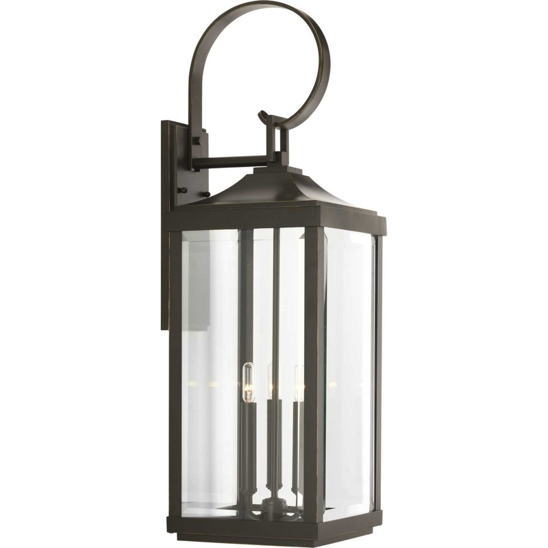 Gibbes Street Three Light Large Wall Lantern in Antique Bronze
