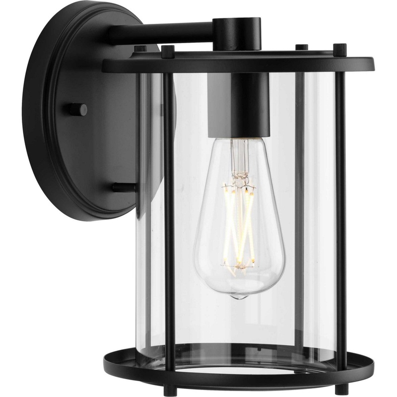 Gunther One Light Outdoor Wall Lantern in Matte Black