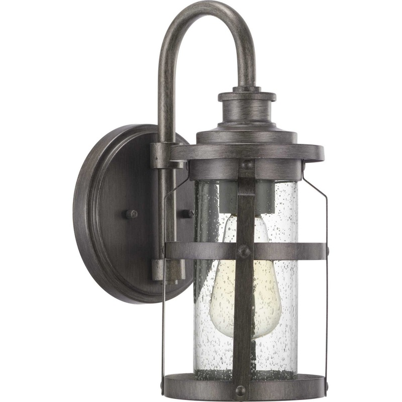 Haslett One Light Wall Lantern in Antique Pewter