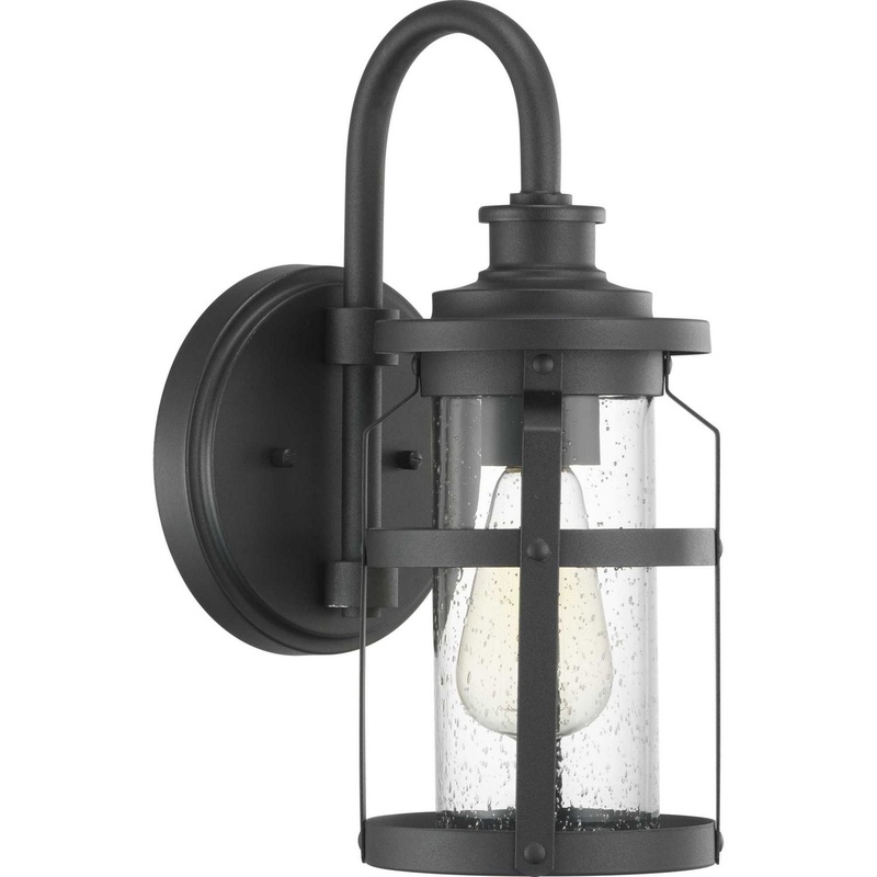 Haslett One Light Wall Lantern in Black