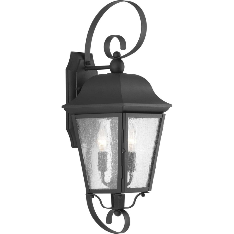 Kiawah Two Light Wall Lantern in Black