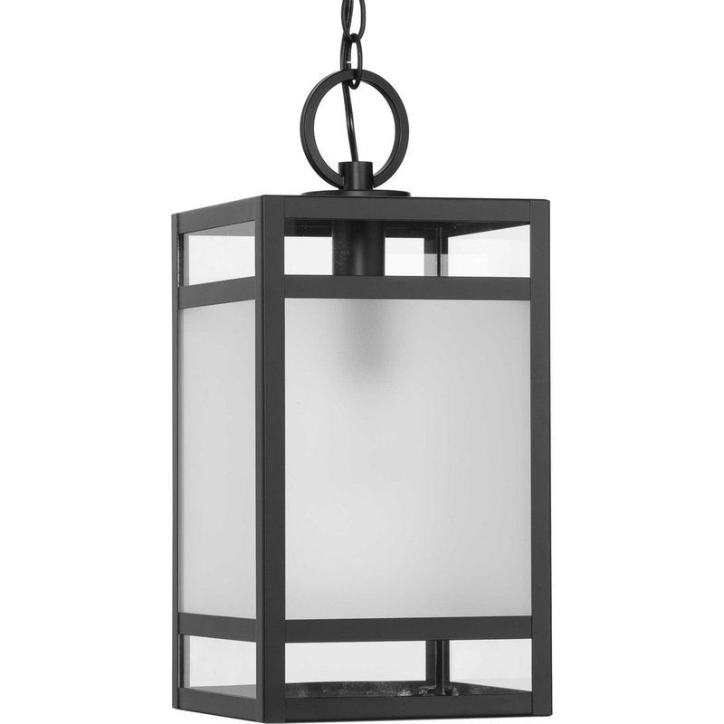 Parrish One Light Outdoor Hanging Lantern in Matte Black
