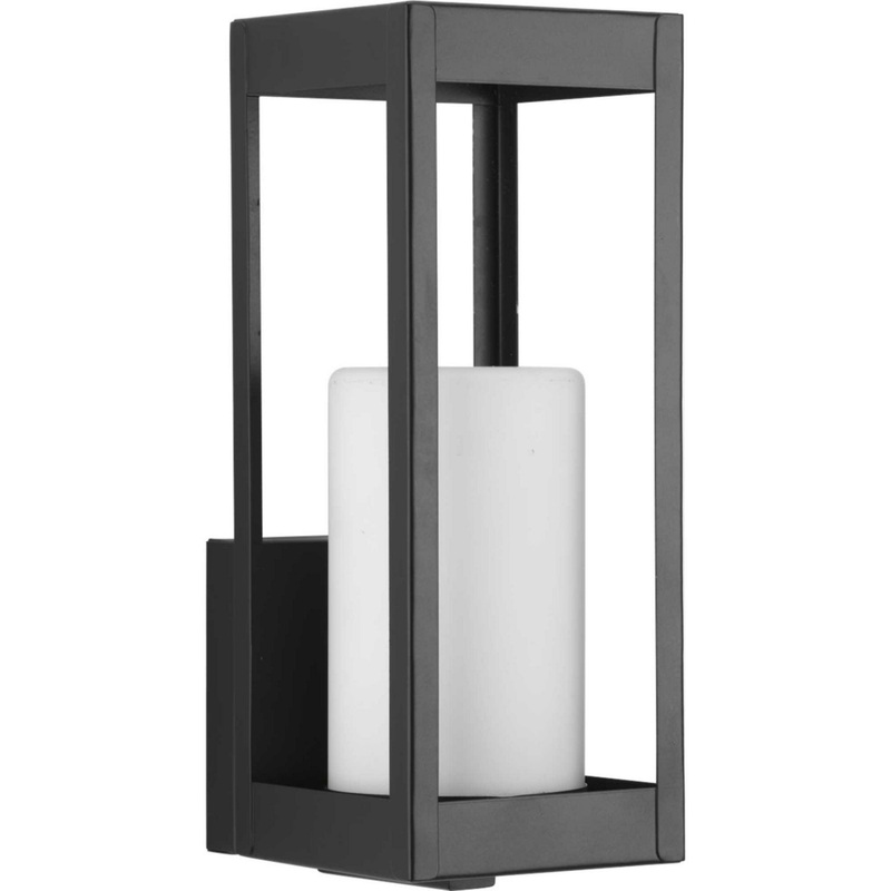 Patewood One Light Wall Lantern in Black