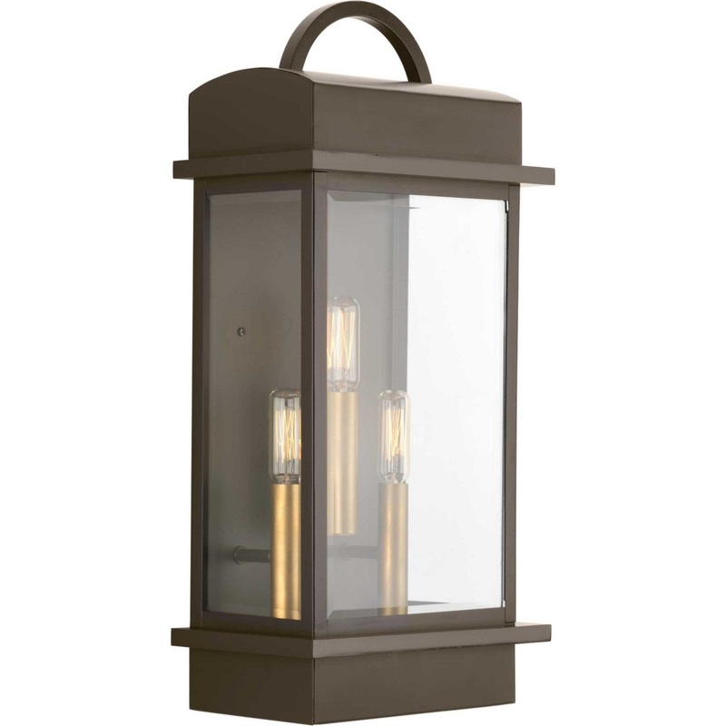 Santee Three Light Large Wall Lantern in Antique Bronze