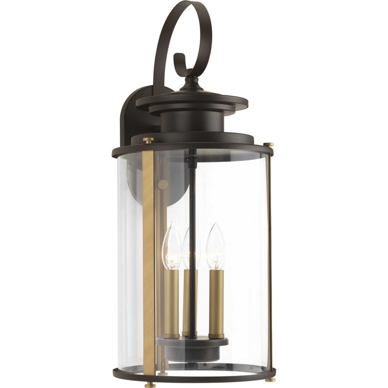 Squire Three Light Large Wall Lantern in Antique Bronze
