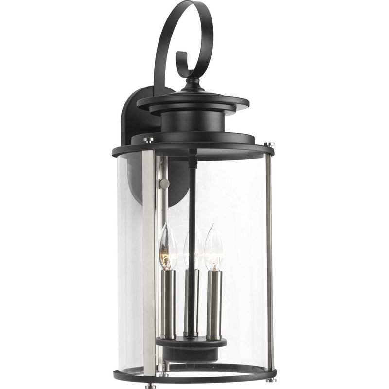 Squire Three Light Large Wall Lantern in Black