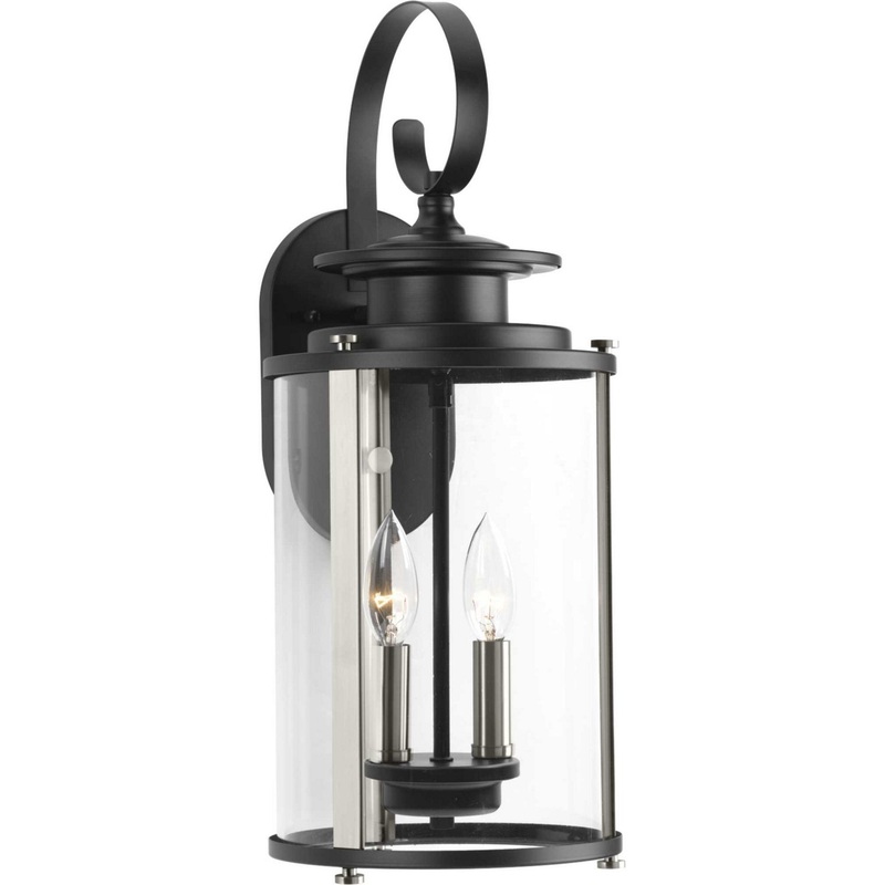 Squire Two Light Wall Lantern in Black
